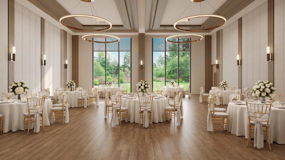Artist's impression of the banquet hall at Eldeco 7 Peaks