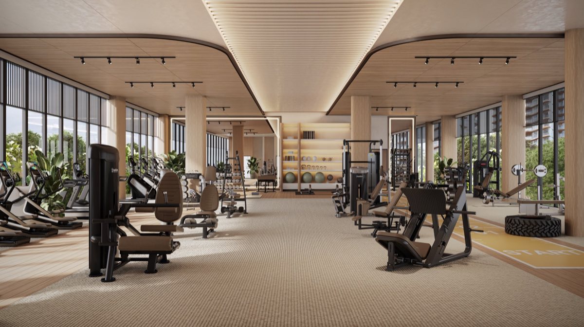 Artist's impression of the gym at Eldeco 7 Peaks
