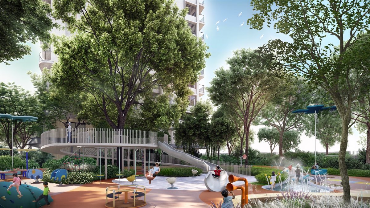 Artist's impression of the kids' play area at Eldeco 7 Peaks