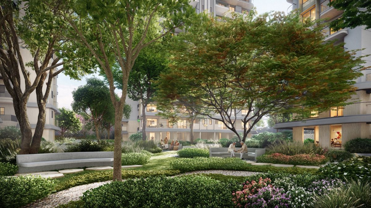 Artist's impression of the reflexology path at Eldeco 7 Peaks
